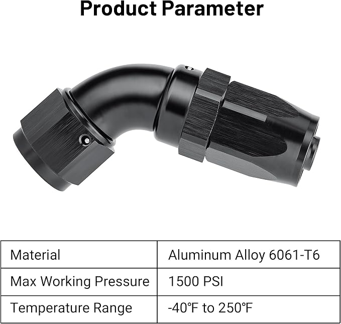 EVIL ENERGY 8AN 60 Degree One Piece Full Flow Hose End Fitting Swivel - Image 3