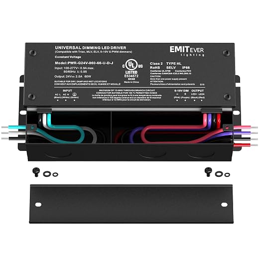 EMITEVER Dimmable Led Driver, 2 Packs 60W AC 110V-277V to DC 24V Transformer - Image 2