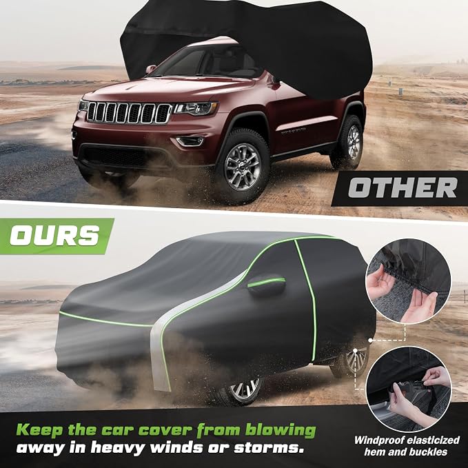Mixsuper Liner Car Cover for Jeep Grand Cherokee 1993-2026, 7 Layers Waterproof - Image 6
