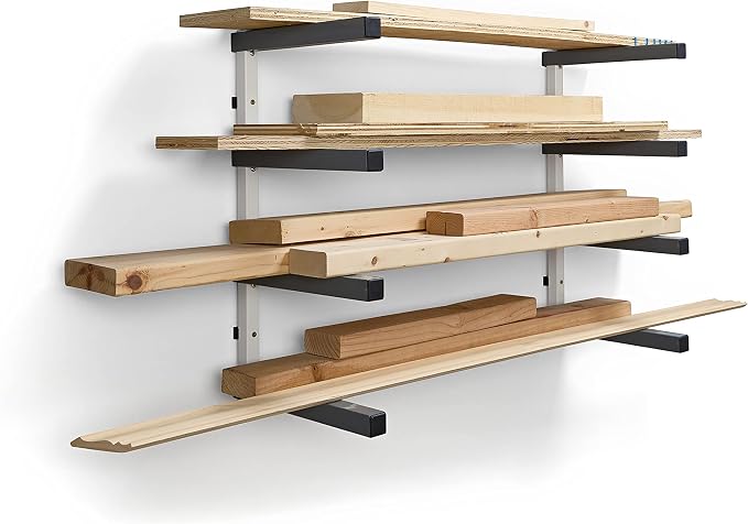 Bora 4-Level Lumber Storage Rack Wood and Garage Organization Space Saving by Bora