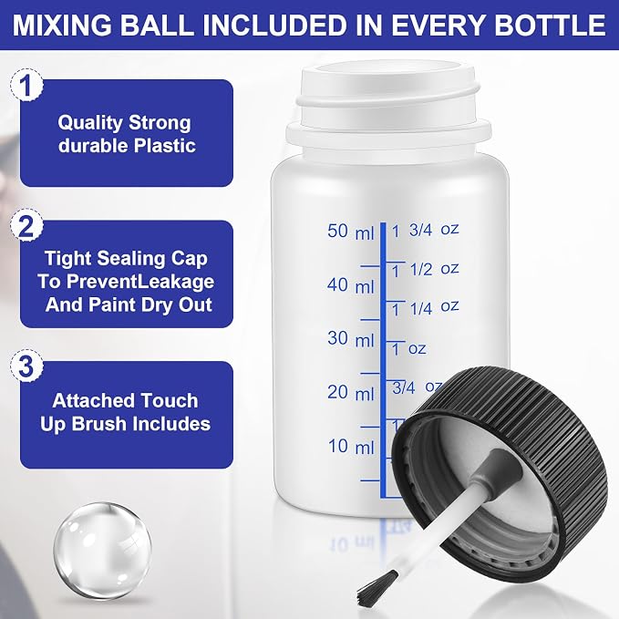 Maxcheck 60 Pcs Touch up Paint Bottles - Image 6