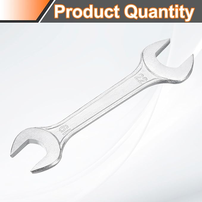 HARFINGTON Double Open End Wrench 19mm x 22mm Metric 15 Degree Offset Angle - Image 3