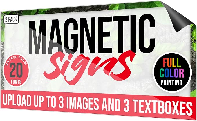 2 Pack, Personalized Magnetic Signs - Image 3