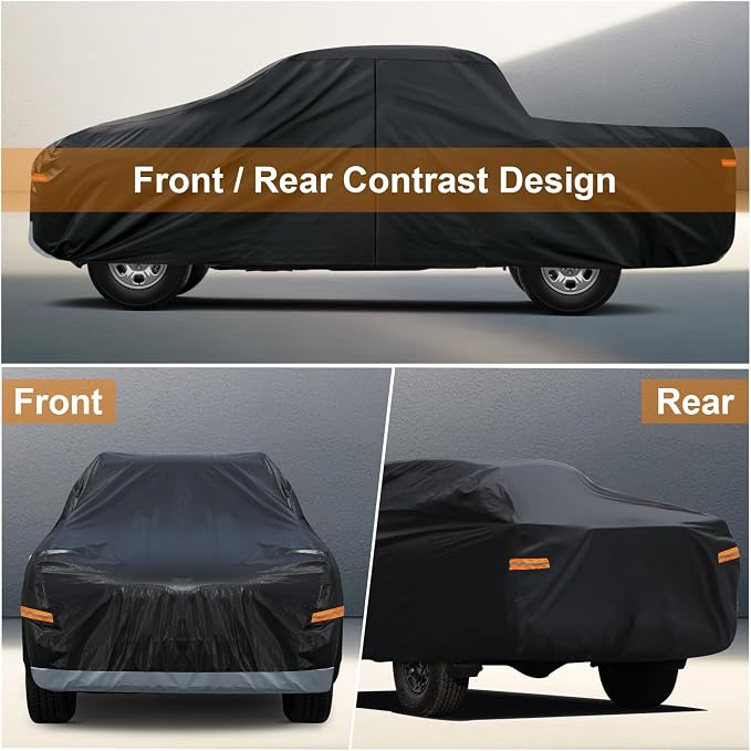 Kayme Truck Cover Custom Fit Dodge Ram 1500 Crew Cab Short Bed. Full Exterior - Image 5