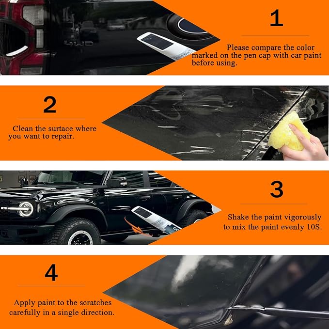 PQ Race Red Touch Up Paint for Ford, Car Paint Pen Scratch Repair Two-In-One - Image 6