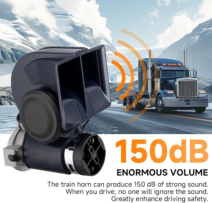 Air Horn 12V 150DB Loud Train Horn kit - Image 2