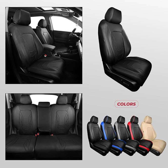 FREESOO Seat Covers for Honda CRV, Custom Fit Seat Covers Full Set, CRV LX EX - Image 8