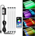 Car Led Interior Foot Well Light Strip Under Dash Bendable PVC Housing RGB by GZ5CG