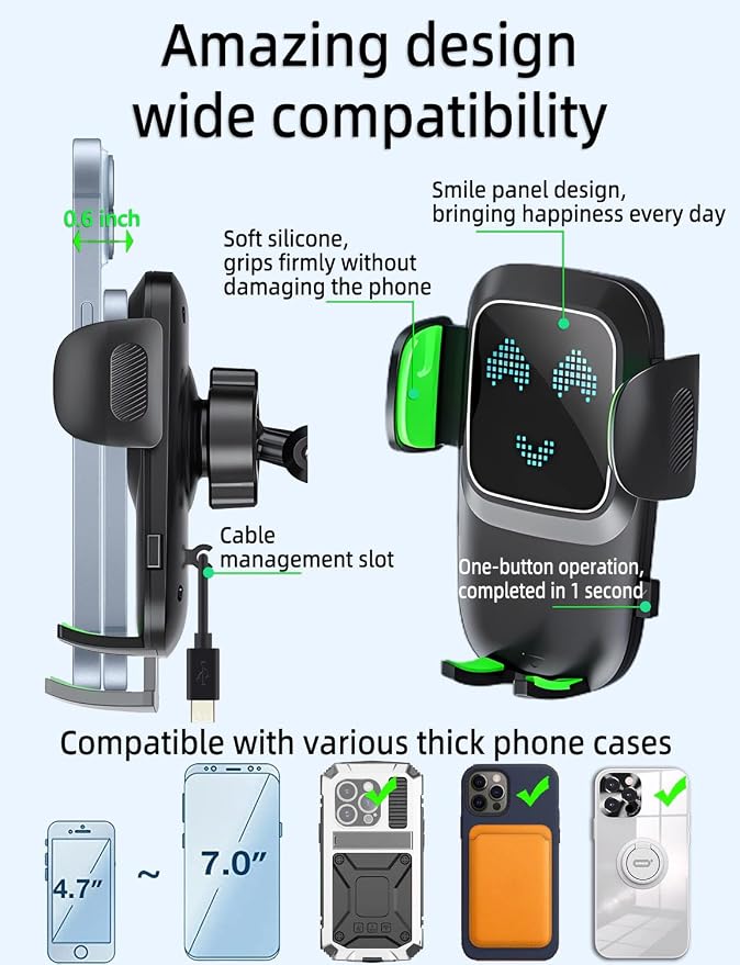 Phone Mount for Truck, Phone Holder for Truck, car Phone Holder, 【Tri-Fold - Image 6
