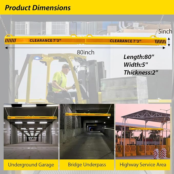 ClearanceGard 80″ x 4″ Clearance Bar Kit - Image 5