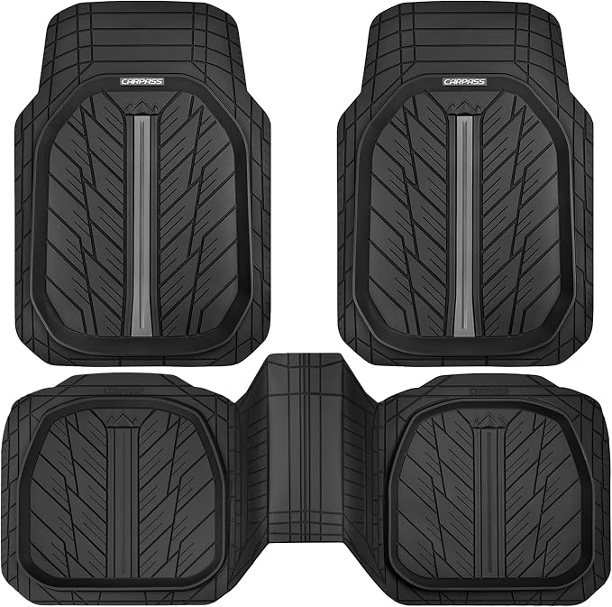 CAR PASS Tire Tread DeepDish Rubber Floor Mats - Image 9