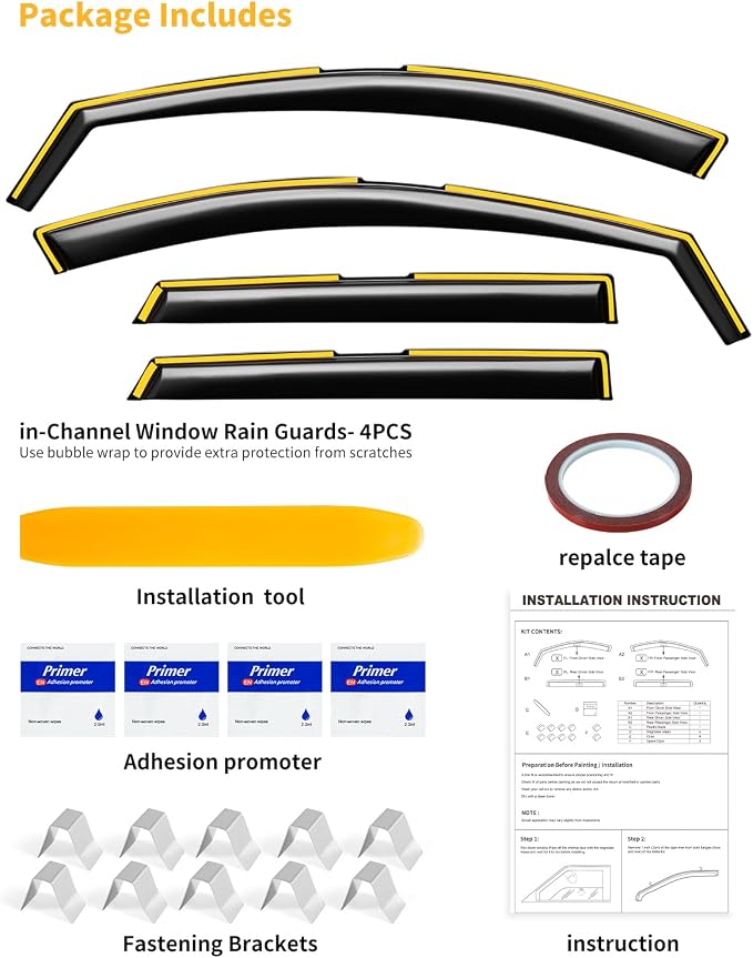 in-Channel Window Rain Guards Fit - Image 9