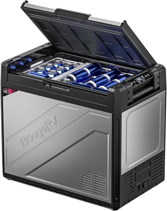 BougeRV 12 Volt Portable Refrigerator, 81 Quart Rocky V2.0 Dual Zone Car Fridge by BougeRV