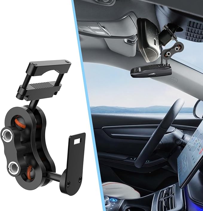 Radar Detector Rearview Mirror Rod Mounting Bracket and Radar Direct Power Cord - Image 2
