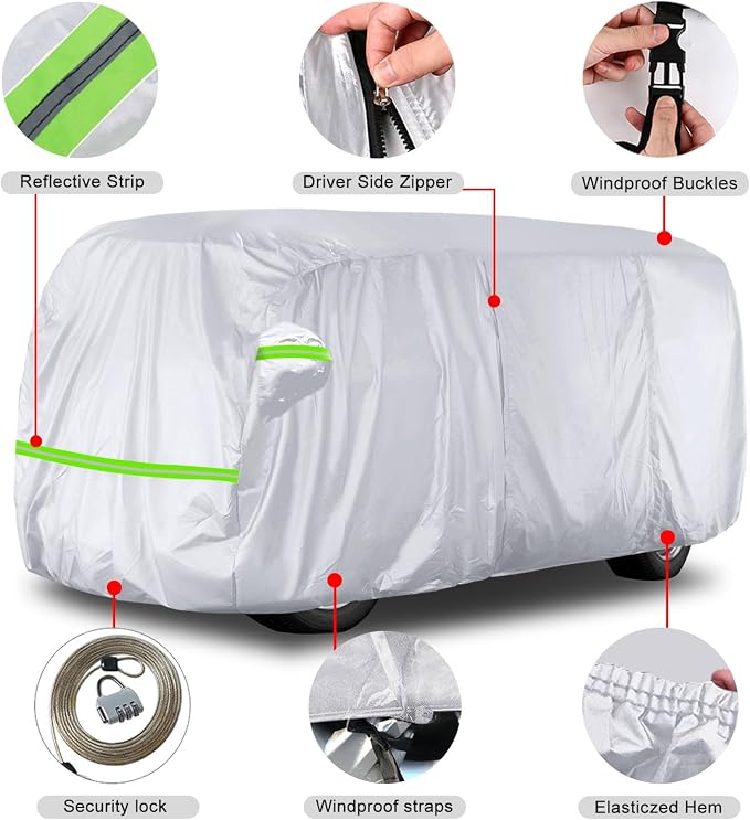 Silver Car Cover Waterproof All Weather Compatible - Image 2