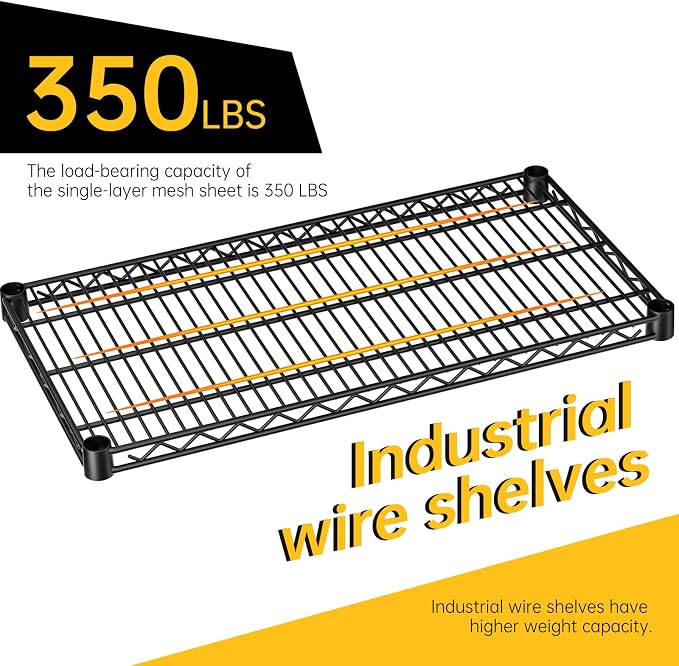 SINGAYE 4 Garage Heavy Duty Shelving Unit Kitchen Pantry Close Home Organizers - Image 5