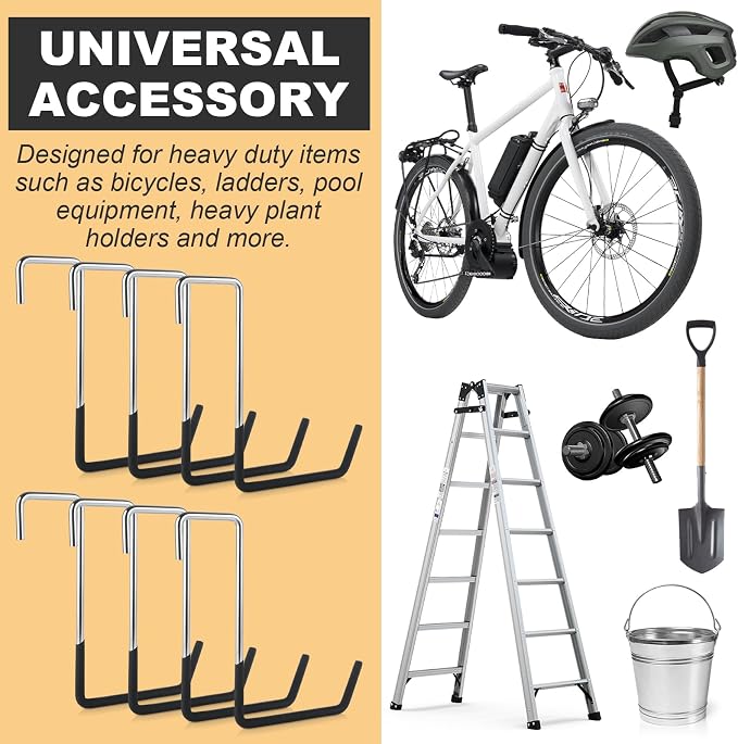 8 PCS Heavy Duty Carbon Steel S Hooks, Vinyl Coated, 7.5 Inch, 66 Lbs Max Weight - Image 4