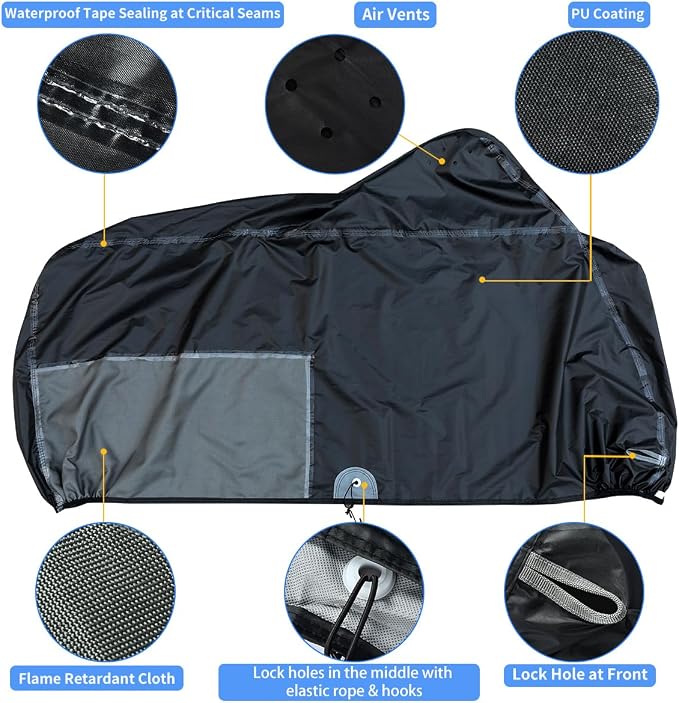 Motorcycle Cover All Season Waterproof Scooter Cover - Image 3