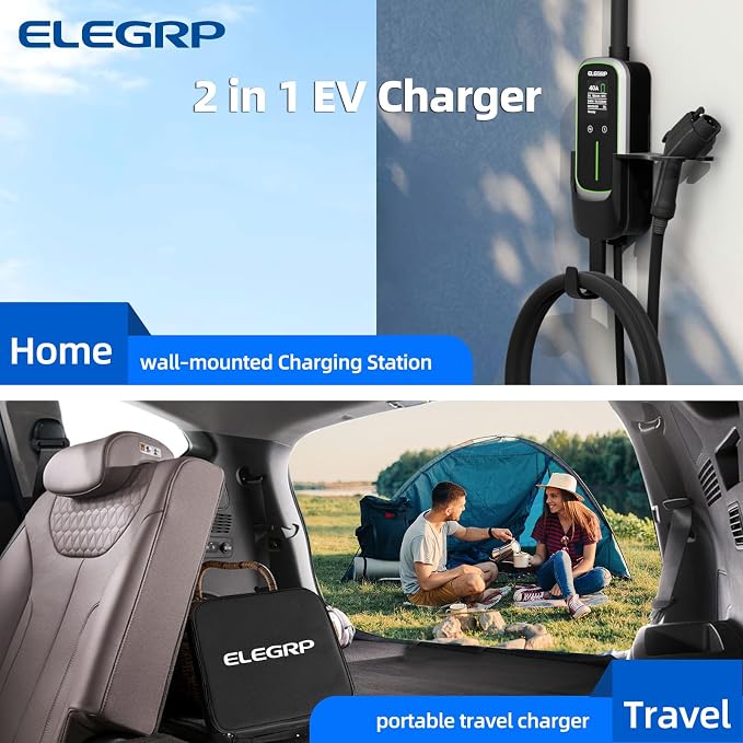 ELEGRP Level 2 EV Charger for Home, 40 Amp, ETL Certified, PBE & LCD Technology - Image 9