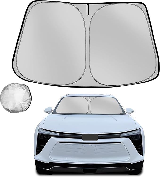 Windshield Sun Shade for 2024-2025 Che-vrolet/Chevy Blazer EV Foldable Sun by Fonowka