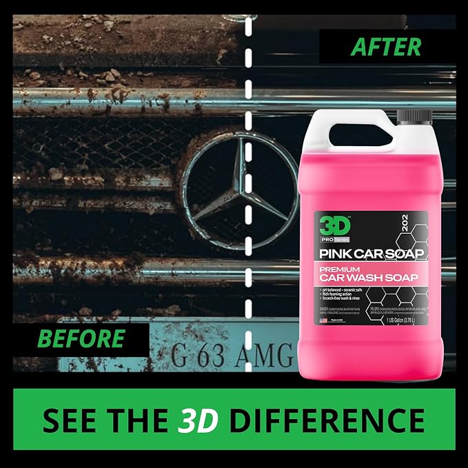 3D Pink Car Soap – 1 Gallon |pH Neutral Car Wash Soap - Image 2