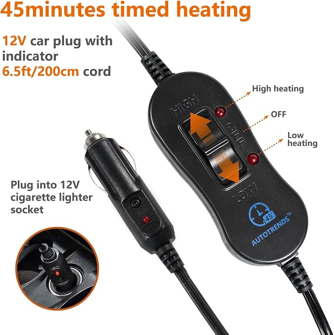 Electric Blanket, 12 Volt Heated Blanket, Car Heated Travel Blanket, - Image 5