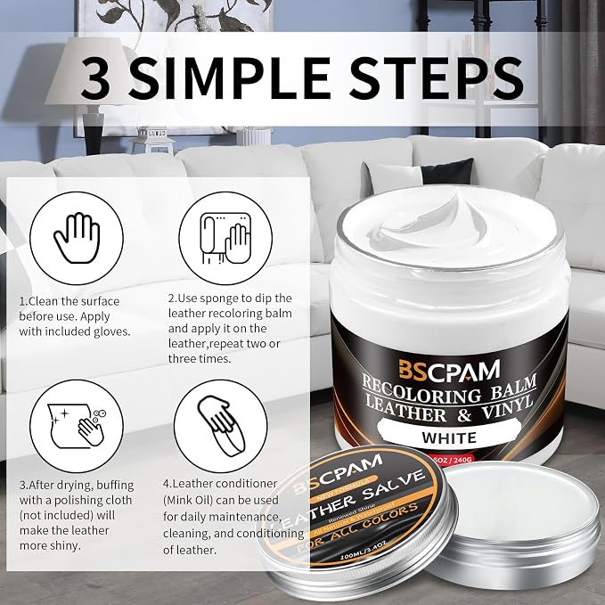 White Leather Recoloring Balm - Image 5