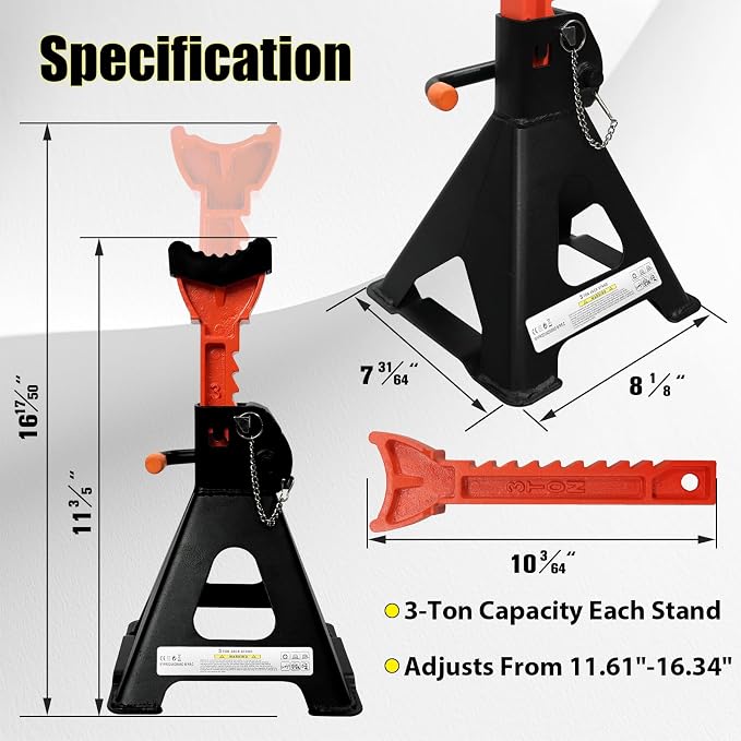 Upgraded Jack Stands 3 Ton - Image 2