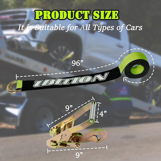4 Pack Car Tie Down Straps for Trailers - Image 4
