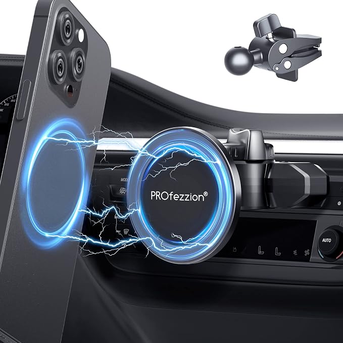 PROfezzion CD Slot & Vent Clip Combo Magnetic Phone Holder Compatible by PROfezzion