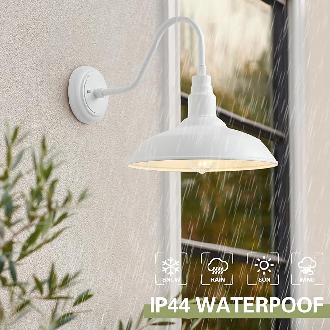 14 Inch Dome Outdoor Gooseneck Barn Light Fixture - Image 2