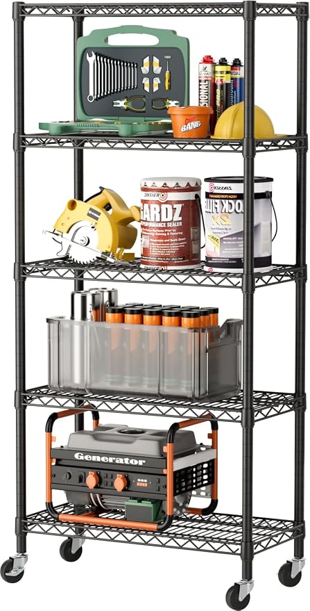 SINGAYE 5 Garage Heavy Duty Shelving Unit Kitchen Pantry Close Home Organizers by SINGAYE