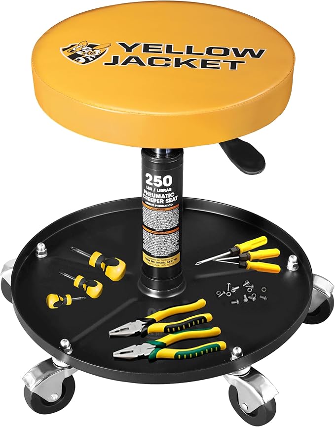 YELLOW JACKET Rolling Mechanic Stool by YELLOWJACKET