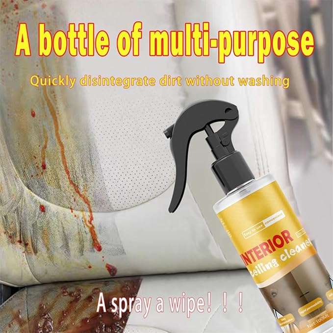 Multi-Purpose Car Interior Fabric Clean Polish Spray, Applies To Vehicle - Image 2
