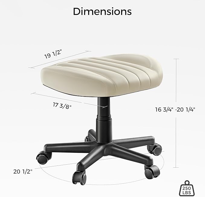EUREKA ERGONOMIC Multi-Use Foot Stool, Height Adjustable Footrest Stool - Image 3