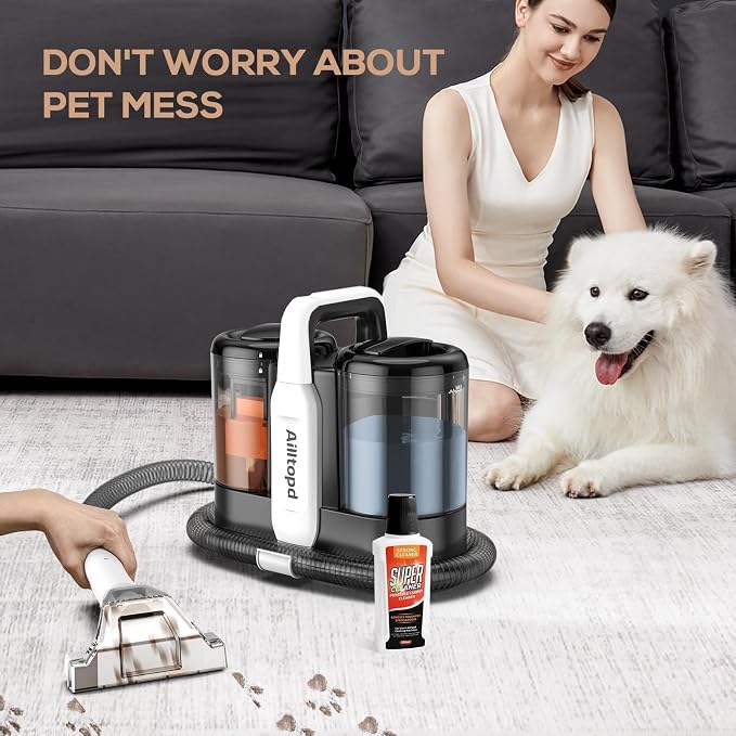 Upholstery Cleaner Machine, Powerful Suction & Portable Spot Remover, Deep - Image 8