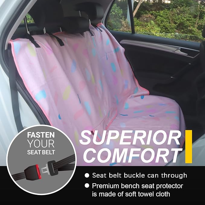 Back Seat Cover for Car Trucks Van SUV, Waterproof Rear Bench Towel Seat Covers - Image 4