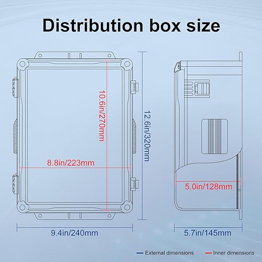 Outdoor Electrical Junction Box, ABS Water Resistant Enclosure - Image 7