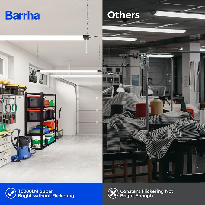 Barrina BS84 LED Shop Lights for Workshop 4FT, 5000K Utility Shop Lights - Image 3