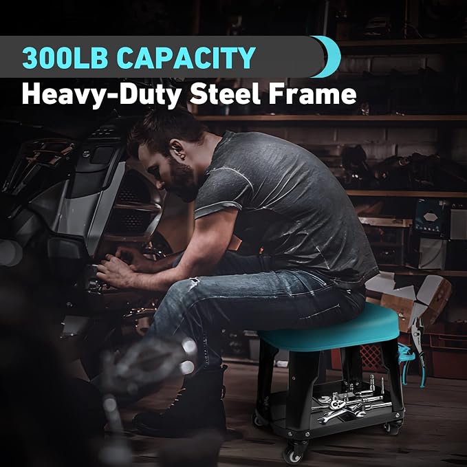 DURATECH Rolling Mechanic Stool, Shop Stools - Image 4