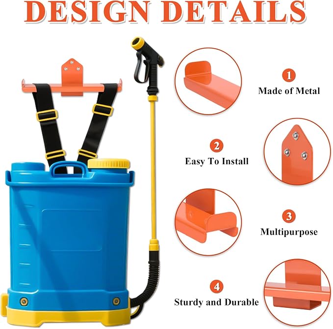 Backpack Sprayer Holder, Backpack Leaf Blower Hanger, Heavy Duty Chainsaw Wall - Image 3