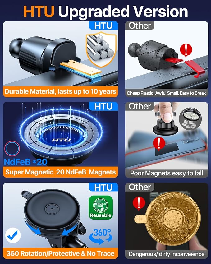 2025 Upgraded for Magsafe Car Mount Powerful Magnetic Cell Phone Holder for Car - Image 6