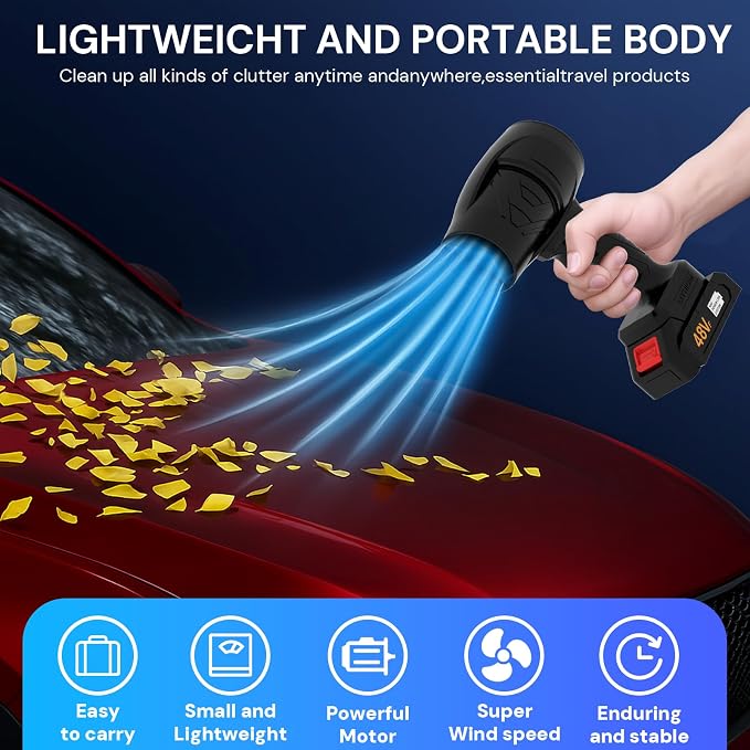 Turbodry 13000RPM Cordless Car Dryer & Turboglass Blower – Dual Batteries - Image 5