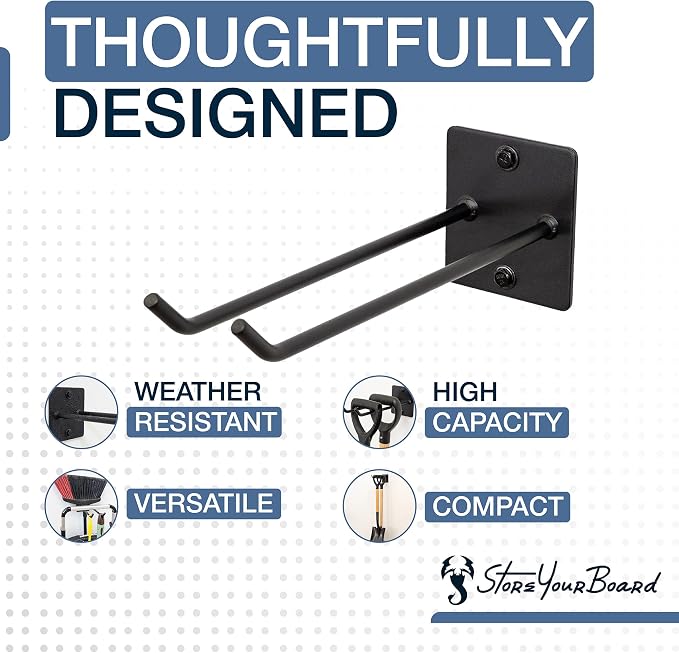 StoreYourBoard Tool Max Single Storage Rack, Wall Mount Home and Garage Hook - Image 5