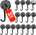 DIYMAG Black Magnetic Hooks, 80LBS Strong Magnetics Heavy Duty, Magnet Hook by DIYMAG