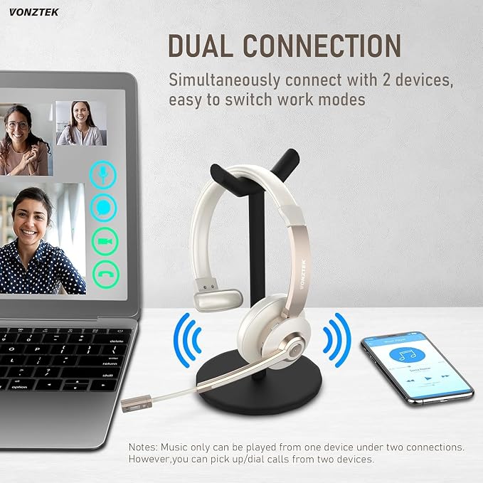 Wireless Headset, Singler-Ear Bluetooth Headset - Image 3