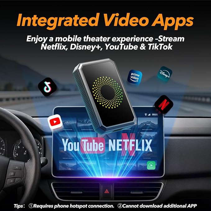 Volam 3-in-1 Wireless CarPlay Adapter Magic AI Video Box - Image 3