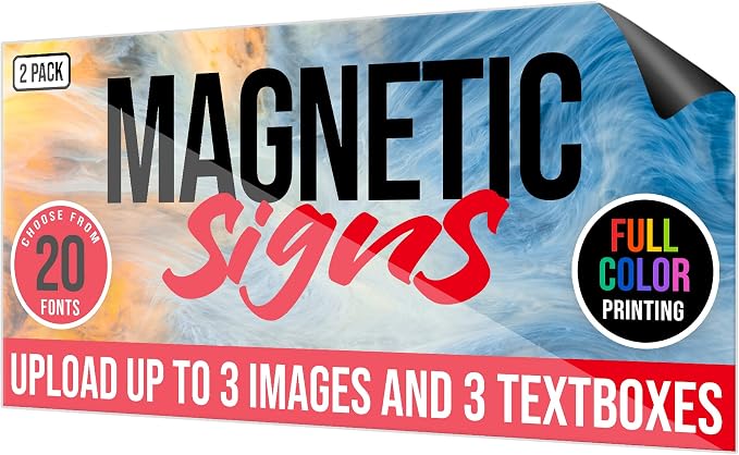 2 Pack, Personalized Magnetic Signs - Image 3
