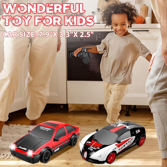RC Drift Car 2.4GHz 1:24 Remote Control Cars 4WD 15KM/H High Speed Drifting RC - Image 6