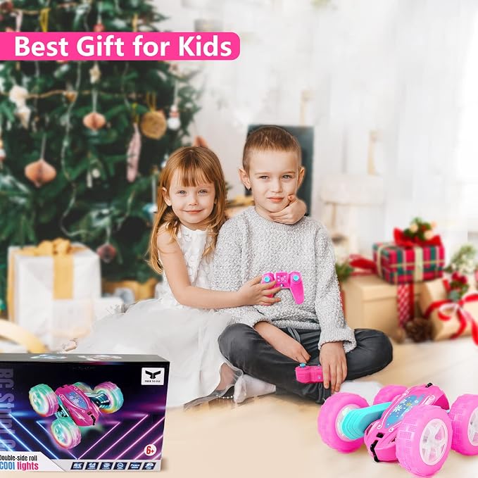 FREE TO FLY Remote Control Car for Girls : Pink RC Car Double Sided 360°Flip - Image 8